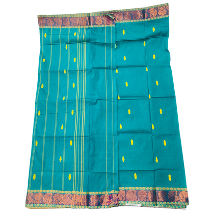 Chettinad cotton Saree Rama Green