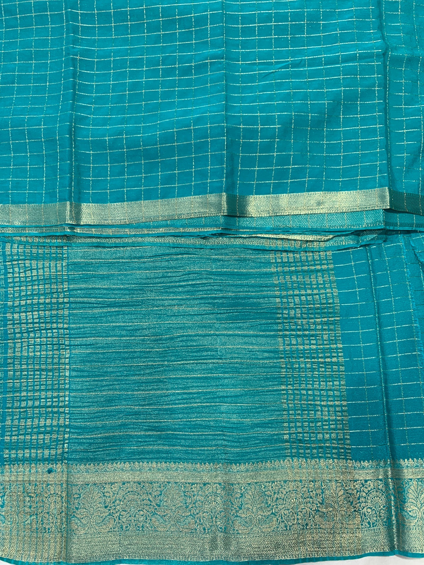 Georgette Saree Rama Blue Colour