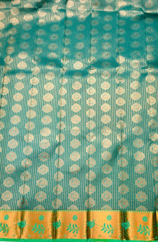 Art Silk Saree Rama Green Colour