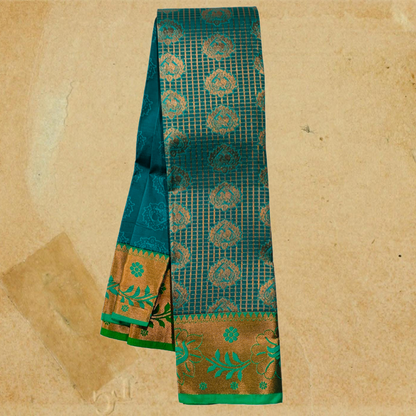 Art Silk Saree Rama Green Colour