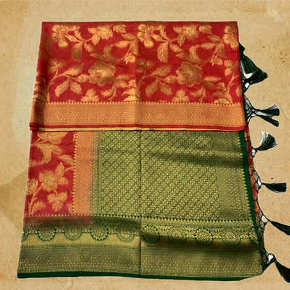 Banaras Saree Red Colour