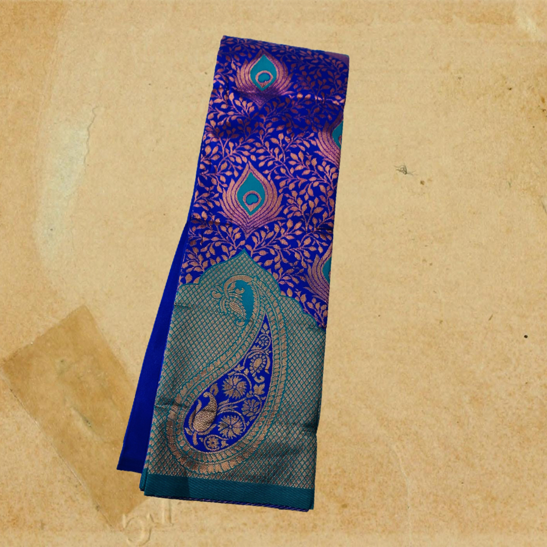 Art Silk Saree Royal Blue Colour