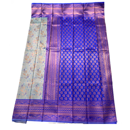 Sky Blue shade saree with Blue Border