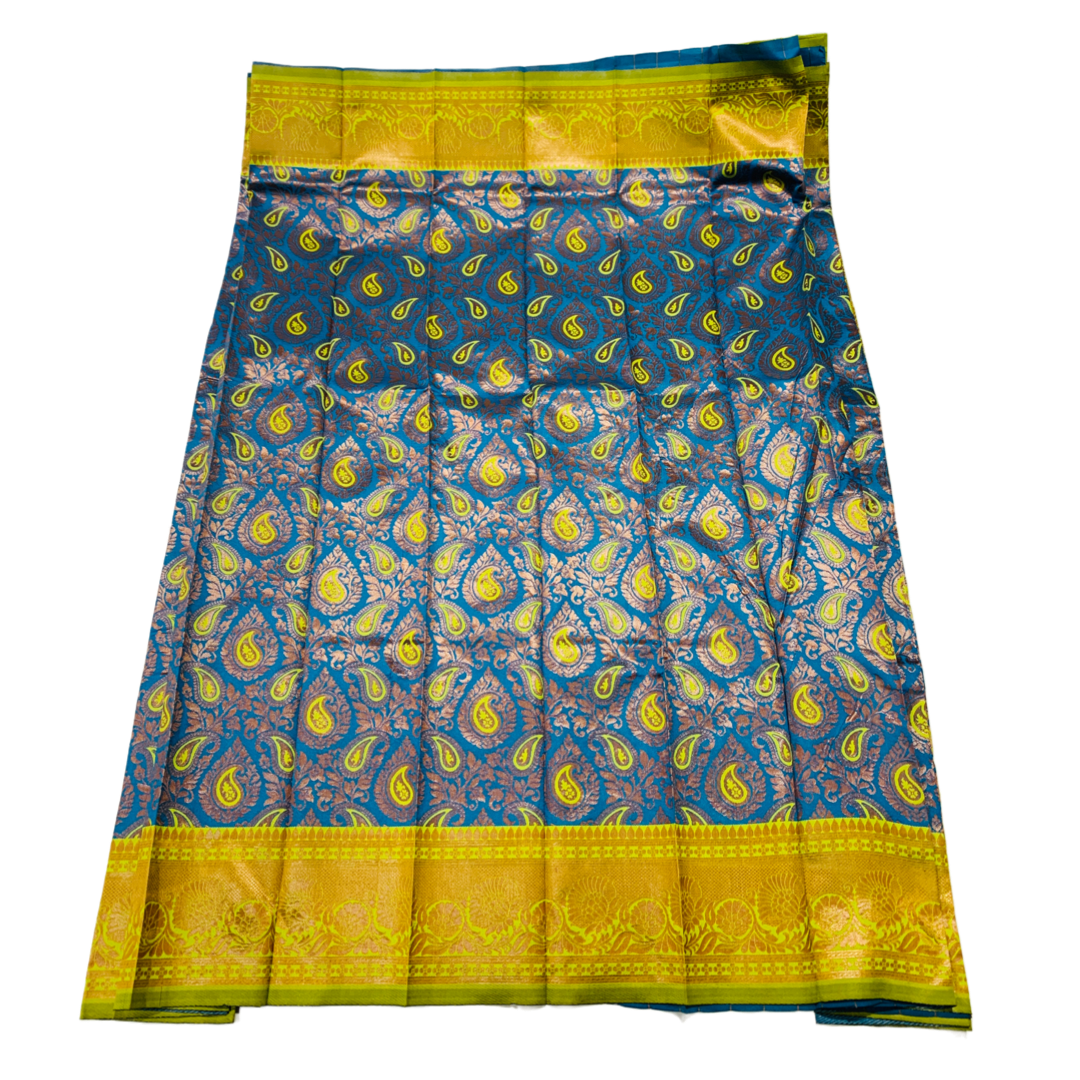 Sky Blue shade saree with Mango and Floral design