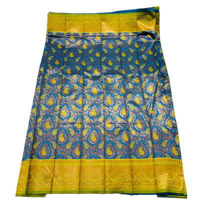 Sky Blue shade saree with Mango and Floral design