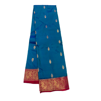 Pure Kanchipuram Silk Sky Blue Colour