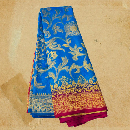 Banaras Saree Sky Blue Colour