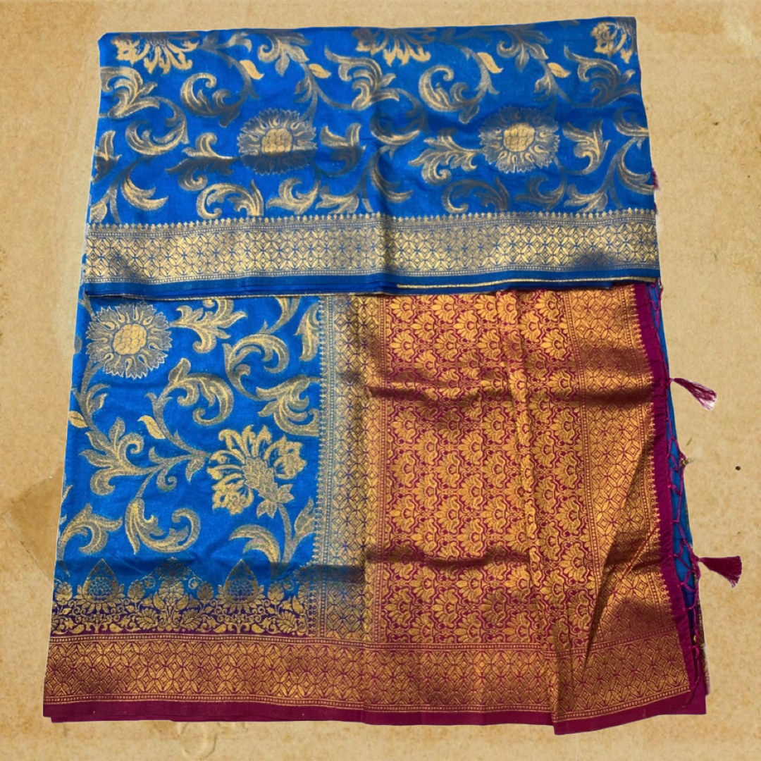 Banaras Saree Sky Blue Colour