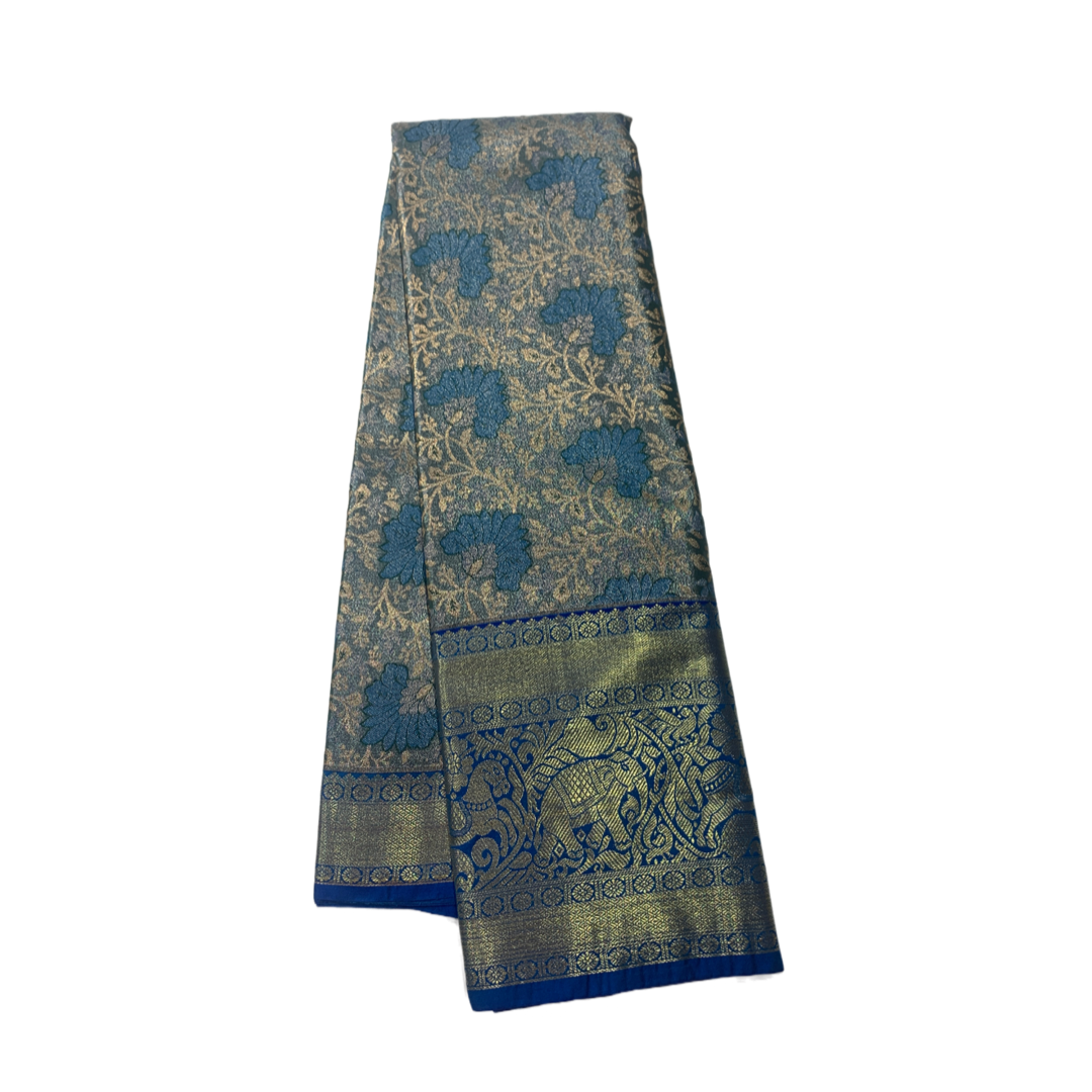 Blue shade Soft kanchi pattu with Self Border.