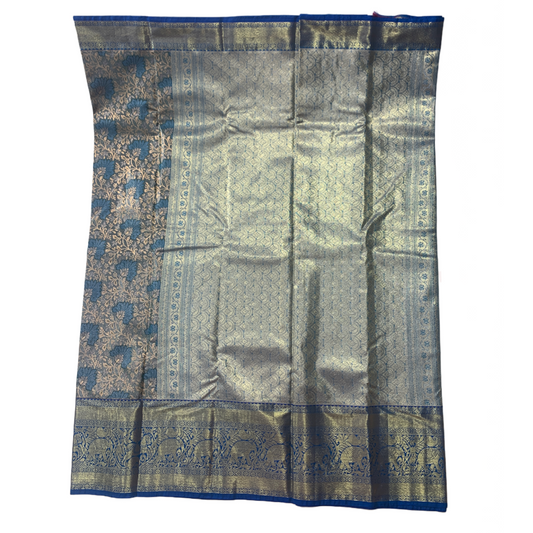 Blue shade Soft kanchi pattu with Self Border.