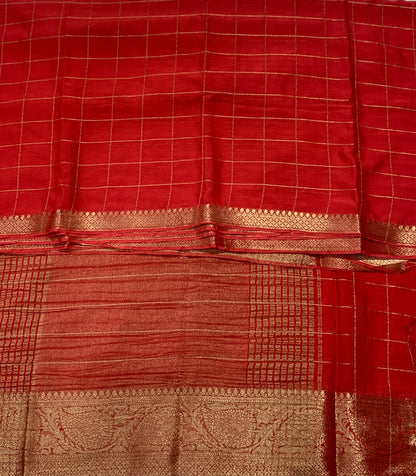 Georgette Saree Tomato Colour