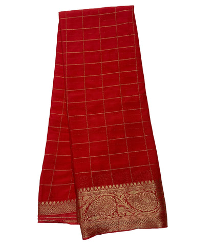 Georgette Saree Tomato Colour