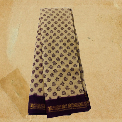 Chettinad Sungudi Cotton Tussar Printed Saree