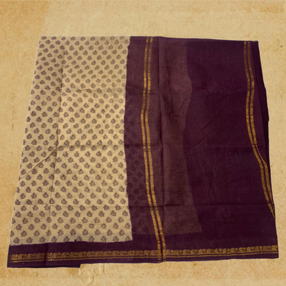 Chettinad Sungudi Cotton Tussar Printed Saree